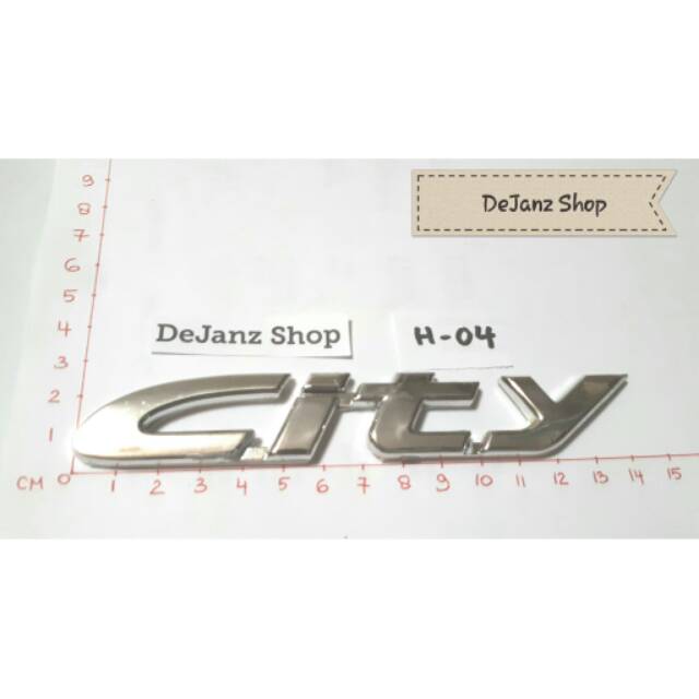 Emblem / Tulisan / Tempelan / Stiker / Logo Honda &quot; CITY &quot; chrome