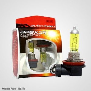 Halogen Autovision H11 H8 HB4 HB3 55/100 Watt 12v (harga 1 set) 100w