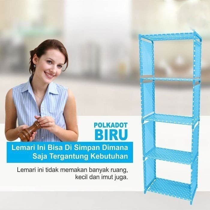 HARGA SUPER MURAH Rak buku single 5 SUSUN / 4 RUANG TRI J