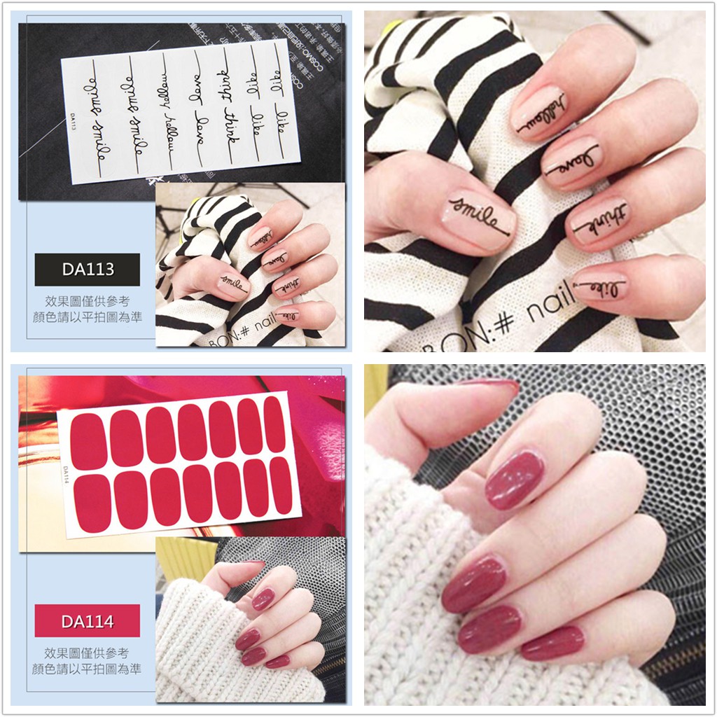 &lt;Jjoygirl&gt;DA Nail sticker motif / sticker kuku / stiker kuku / nail stiker glitter / stripes design