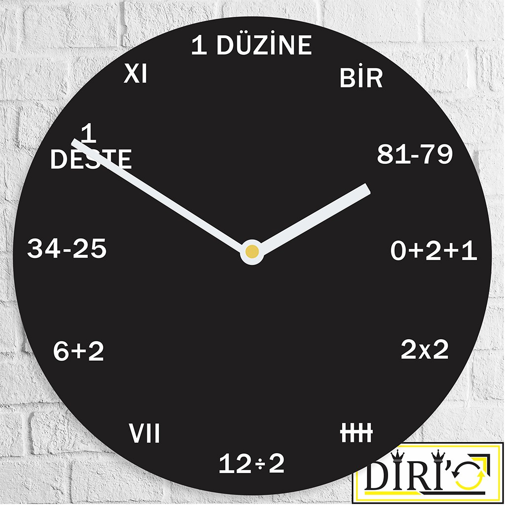 Jam Dinding Kayu Matematika Wall Clock Rumus Math Desain Unik Minimalis Murah-MTK 06