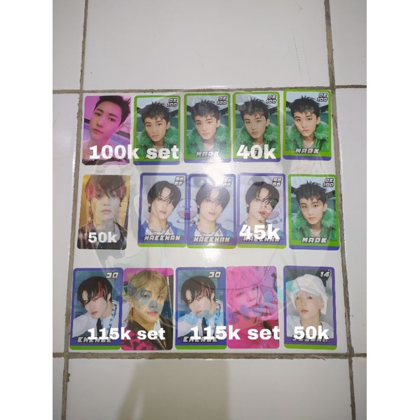 Trading card glitch mode pop up store nct dream a version haechan mark chenle renjun jaemin jeno jis