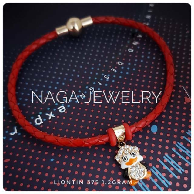 GELANG TALI&KALUNG LIONTIN EMAS SETENGAH TUA KADAR 375