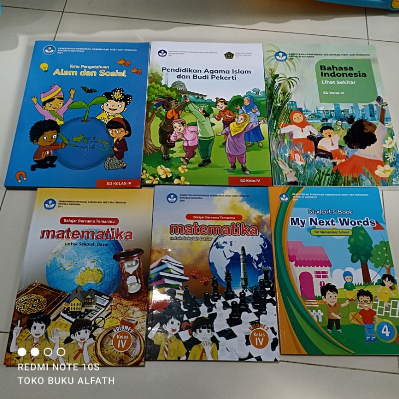 BUKU KURIKULUM MERDEKA KELAS 4 SD PELAJARAN BHS INDONESIA, IPAS, PEND AGAMA ISLAM, BHS INGGRIS, MATE