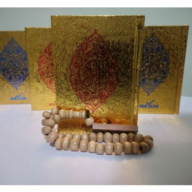 Al Quran Saku Free Tasbih Cover Emas Dan Silver Al Quran Travelling Kecil Mini