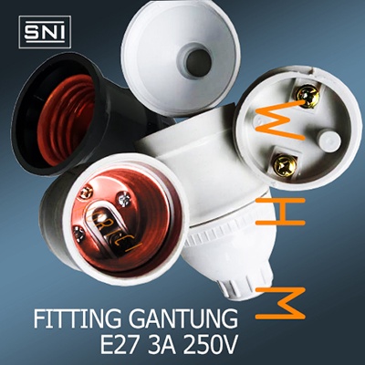 3A-5A 250V FITTING GANTUNG HITAM &amp; PUTIH Fiting - Fitting gantung Itami -Lamp Holder Itami