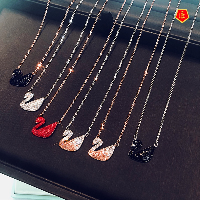 [Ready Stock]Women's Korean-Style Ins Swan Necklace Niche Design Light Luxury