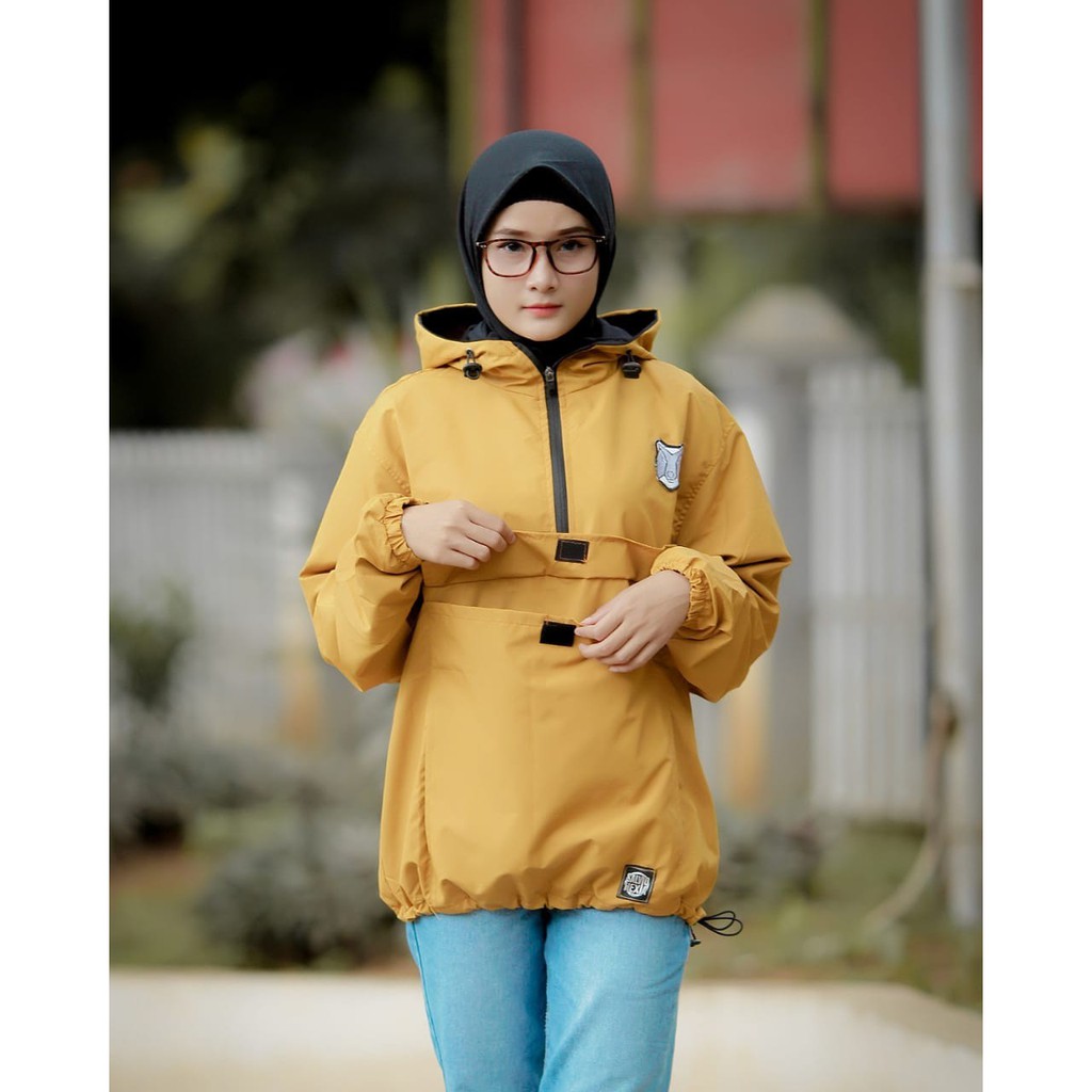 Jaket Cagoule Salvio Bear Original Mustard - Jaket Tracker Waterproof Yellow Mustard