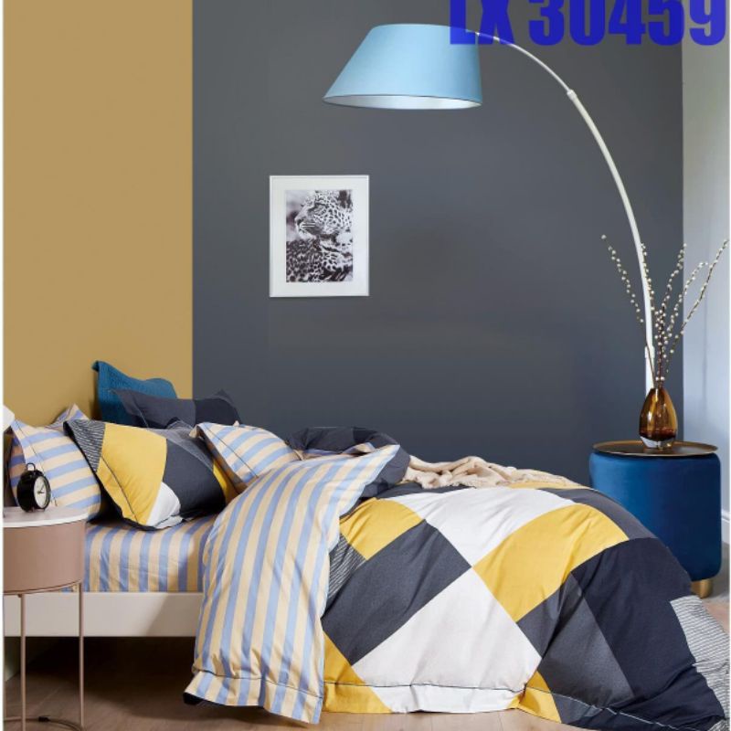 Seprei katun Jepang motif abstrak