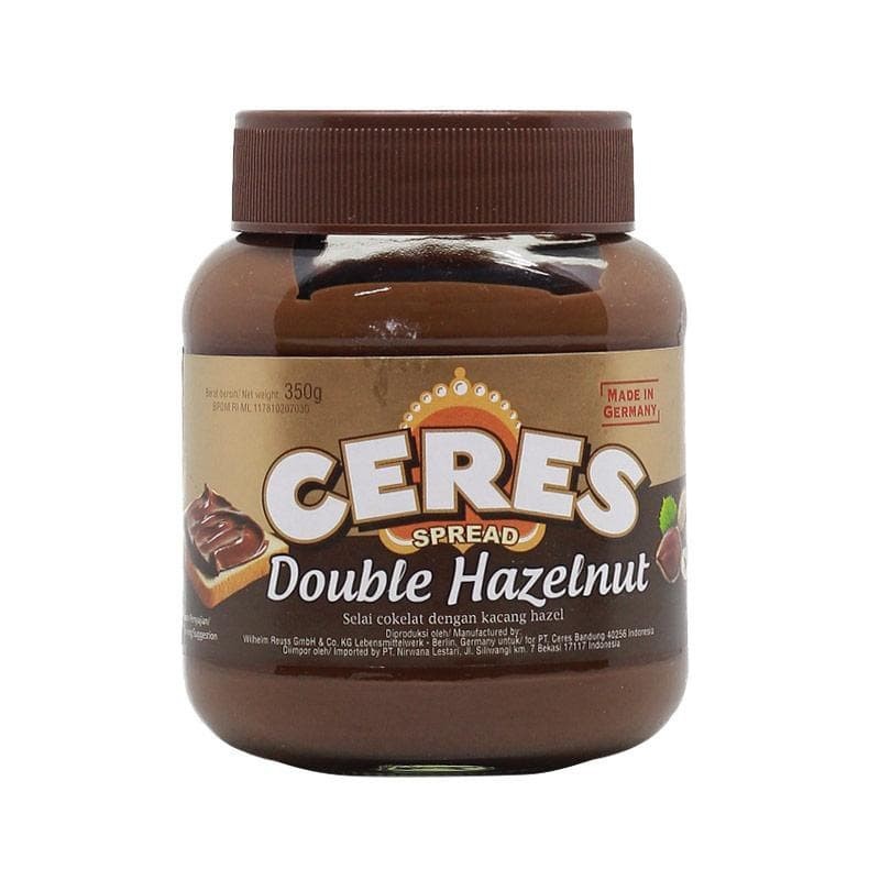 Ceres Spread Choco Hazelnut - Milk Duo - Double Hazelnut - Selai Oles Cokelat Kacang Hazel 350gr