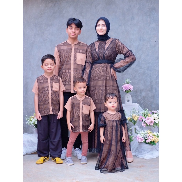 Ounadoutfit Clara (Girl &amp; Boy)  Family Set | Baju pesta anak | Baju kondangan keluarga | Family set | couple keluarga | dress anak | koko anak | baju couple