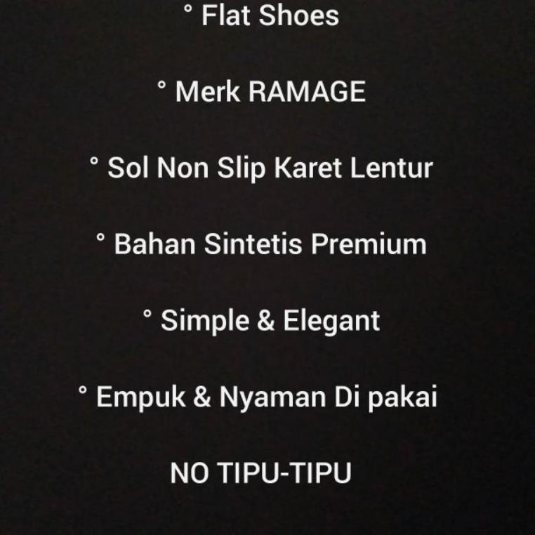 [PRODUK T0BHJ] 0RIGINAL  RAMAGE FLAT SHOES WANITA HS-02 WDK