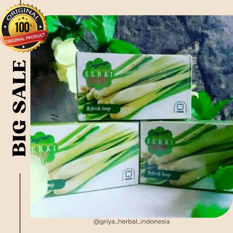 sabun sereh original dari bahan herbal menghilangkan flek hitam