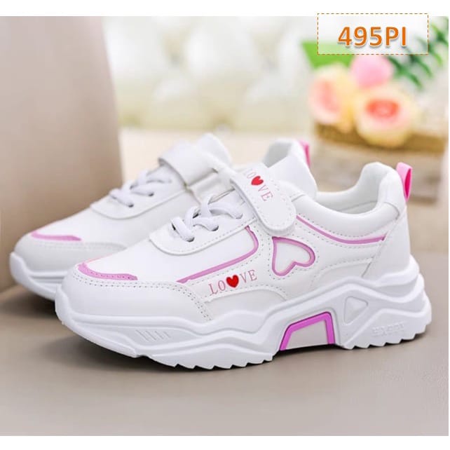 Sepatu Sneaker Anak Perempuan Motif LOVE