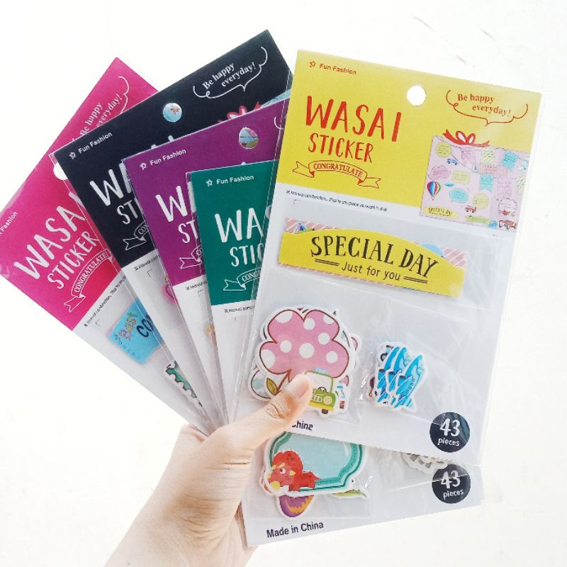 

wasai sticker dekorasi, jurnal, doary dam scrapbooking