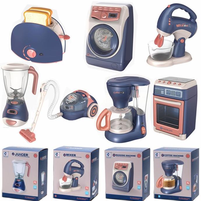 Mainan Anak Peralatan Elektronik Baterai Rumah Blender Mesin Cuci