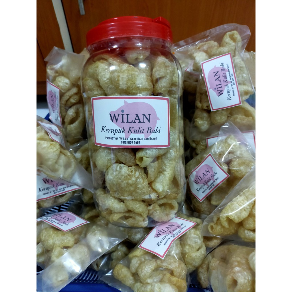 

Kerupuk Kulit Babi "Wilan" Toples Besar