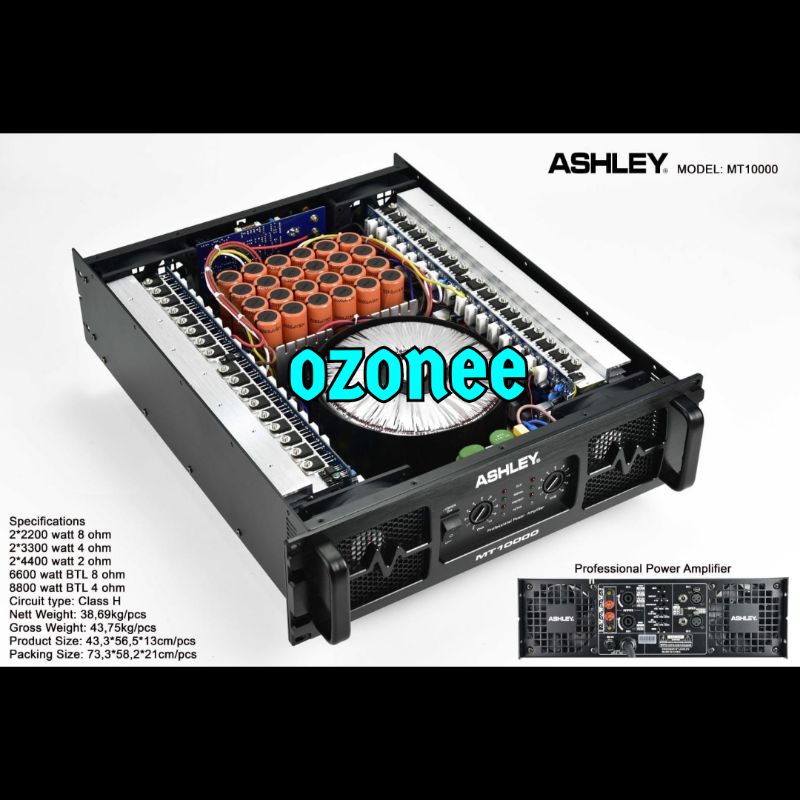 POWER AMPLIFIER ASHLEY MT 10000 ORIGINAL
