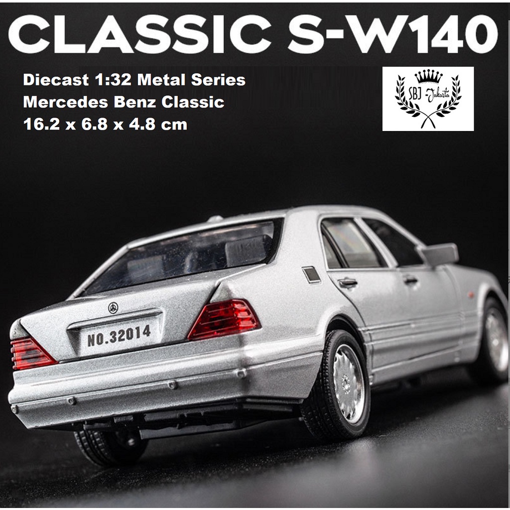 DIECAST MINIAUTO MOBIL MERCEDES BENZ CLASSIC W140 SKALA 1:32