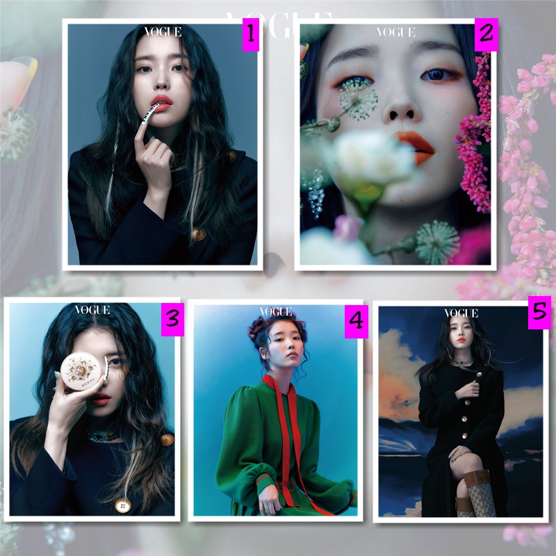 POSTER IU | VOGUE KOREA MAGAZINE | Hiasan dinding size A3 aesthetic kpop
