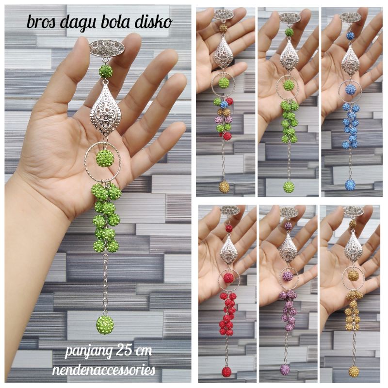 bros dagu panjang juntai/bros dagu bola disko/boldis mewah pesta