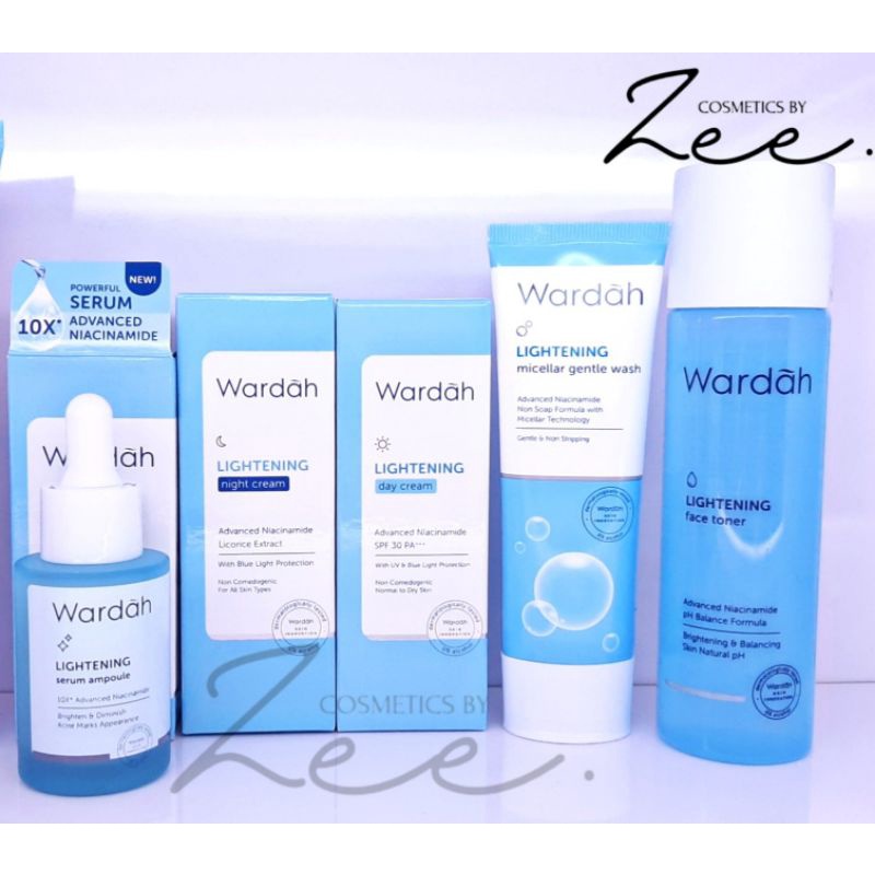 Wardah Lightening Paket Lengkap | Paket Skincare Wardah Lightening | Wardah Lightening Series | ORIGINAL | BPOM-PAKET B 5 ITEM
