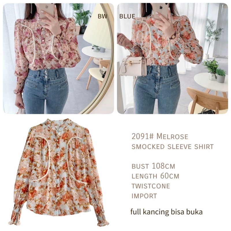 atasan wanita / kemeja kantor blouse import