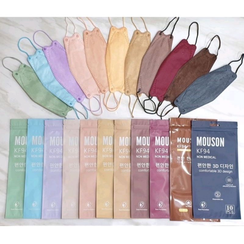 Masker Mouson KN94 earloop warna