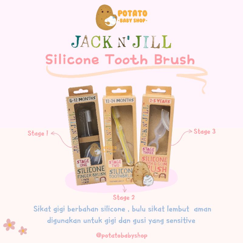 Jack N Jill Silicone Brush - Toothbrush Sikat Gigi