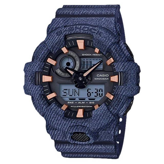 Casio Mens G-Shock DENIM GA-700DE-2ADR
Analog Digital Sport Watch Original GA-700DE-2A