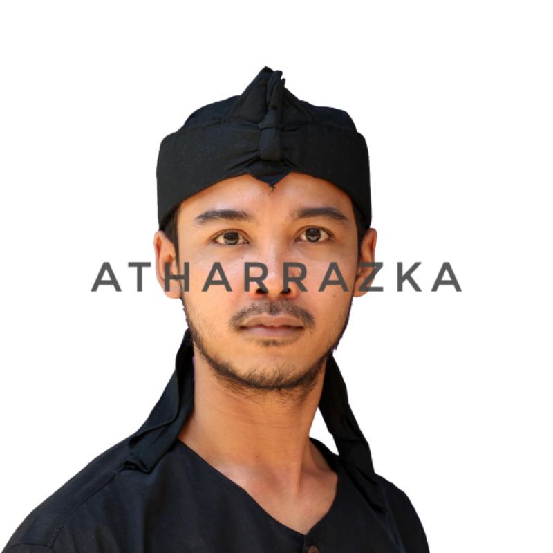 Iket sunda Hitam polos - Blangkon Sunda Hitam