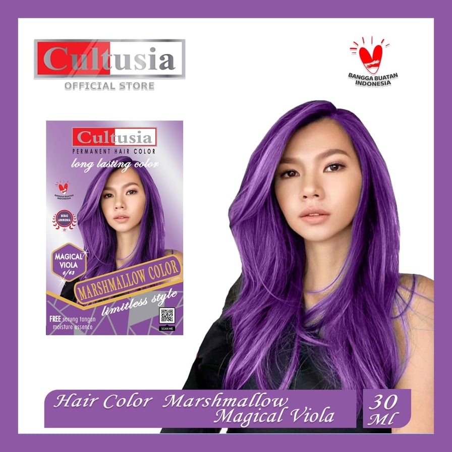 CULTUSIA Hair Marshmallow Color 30ml Original BPOM - Pewarna / Cat / Semir Rambut 30 ml - Permanent - Warna Pastel