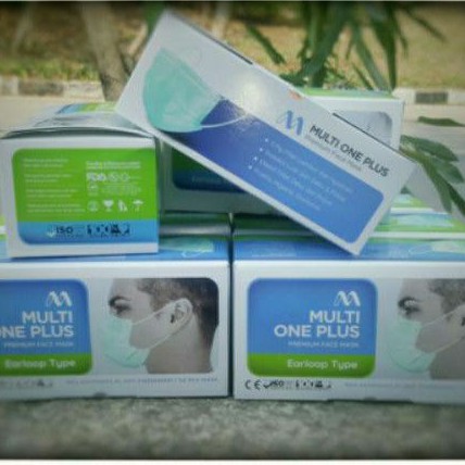 Masker Multi One Plus Earloop1 box isi 50 pcs / buy 1 get 1