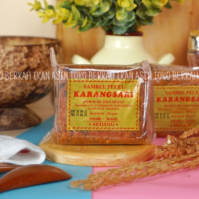 

sambal-aneka- sambal pecel karangsari 200gr -aneka-sambal.
