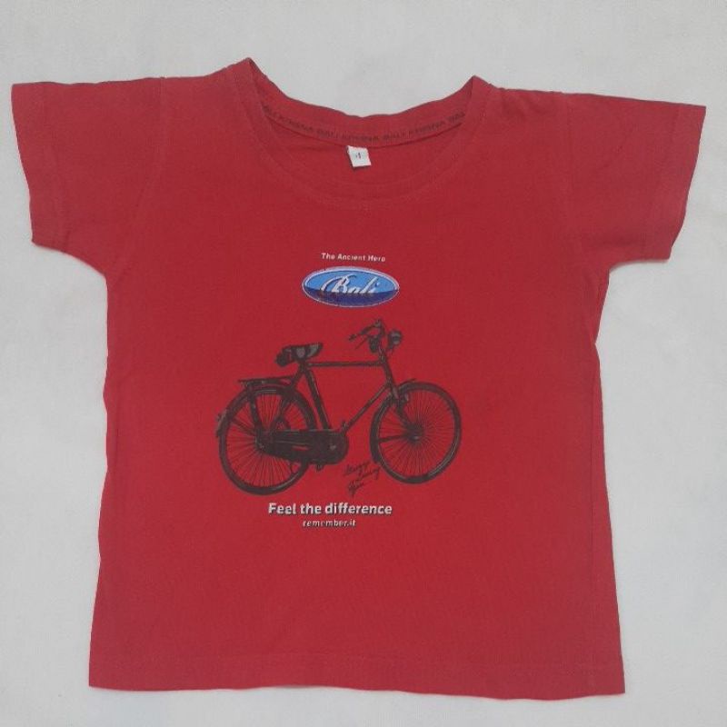 PRELOVED KAOS ATASAN ANAK RED BICYCLE "KRISNA BALI"