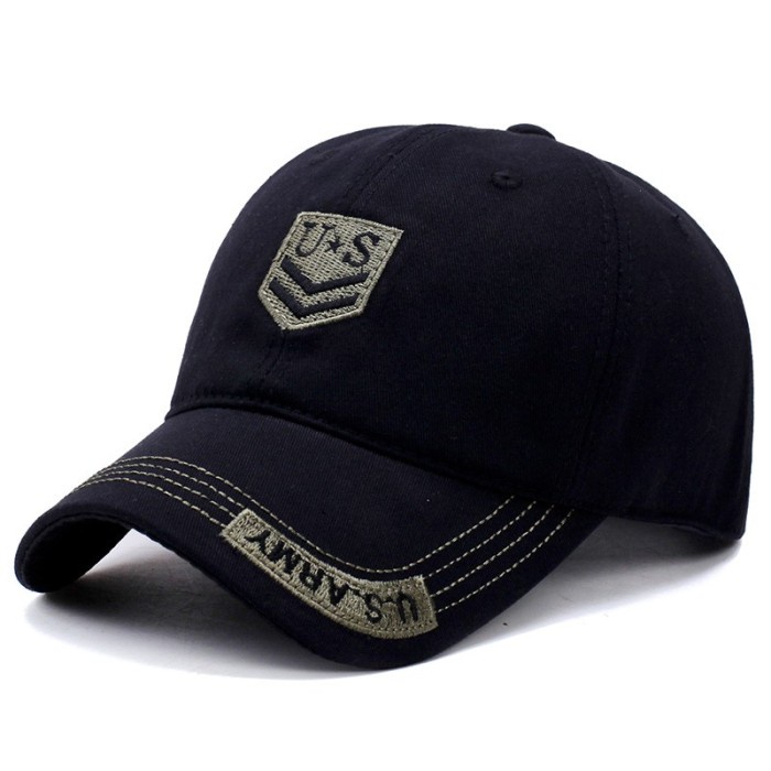 Topi Pria TOPI BASEBALL DISTRO PRIA US ARMY PREMIUM IMPORT - Hitam(U3F4) Topi Distro Pria Topi Baseb