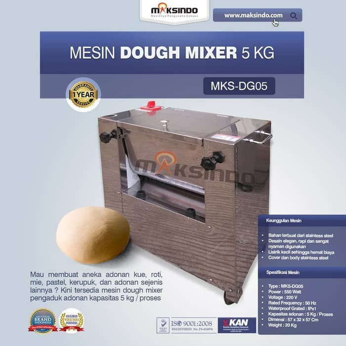 bisa COD mesin doug mixer 5 kg( MKS-DG05) MAKSINDO termurah