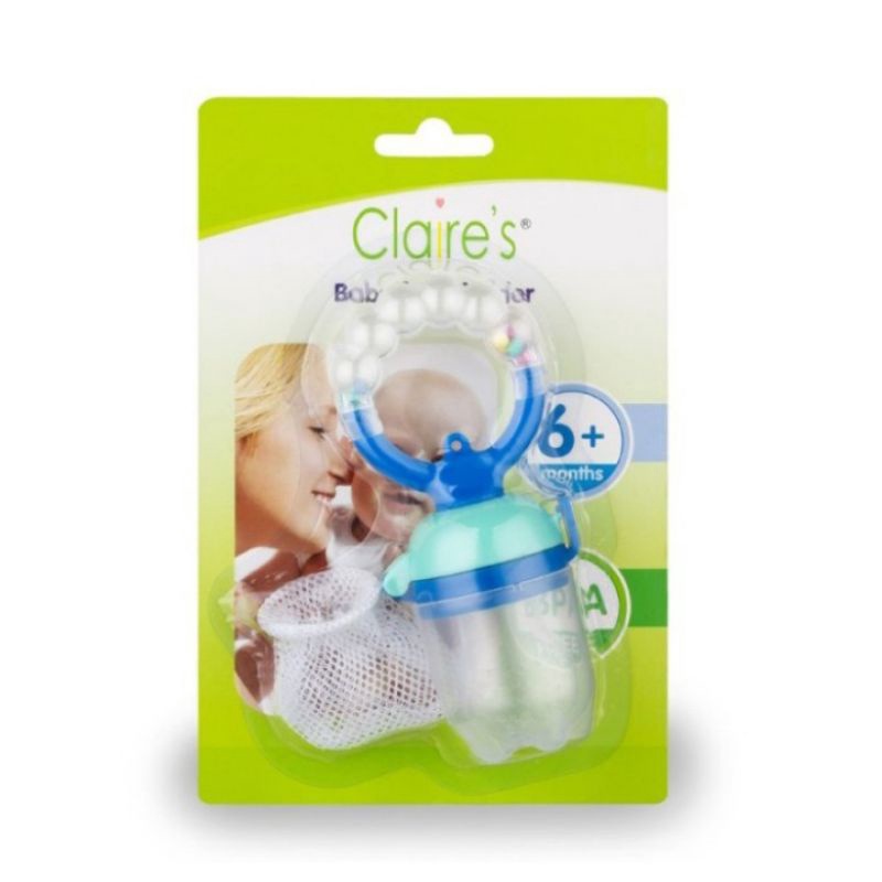 Claire's Baby Food Feeder with Rattle / Alat Latihan Makan Bayi Mandiri / Peralatan Makan Bayi (Tersedia varian warna)