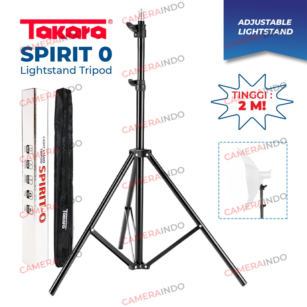 Light stand TAKARA SPIRIT 0 LightStand studio 190cm plus tas | Shopee