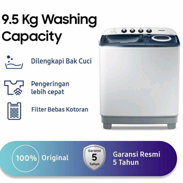 MESIN CUCI SAMSUNG 2 TABUNG WT-95H3330 9,5KG