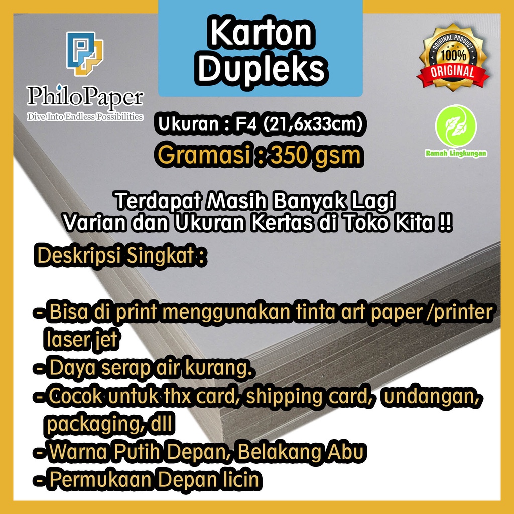 

Karton Duplex 350 Gsm F4