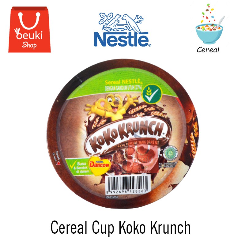 

Nestle Sereal Cup Koko Krunch Sereal Bentuk Koko Include Dancow - 32gr