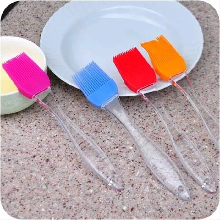 

tgeWS4 Kuas Silikon 17.5Cm / 7Inch / Brush Warna Gagang Transparant / Kuas Ku Z204Vdrx
