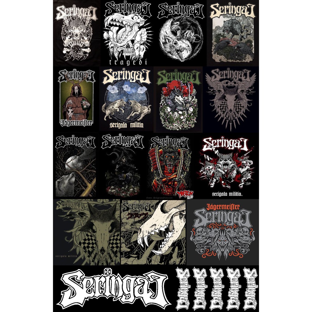 Seringai Artwork - STICKER PACK BAND METAL INDONESIA