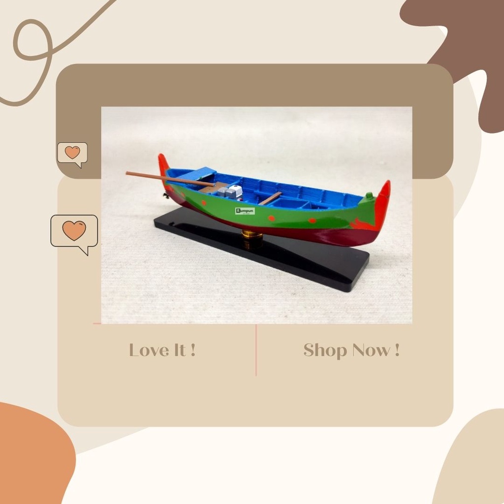 Miniatur Kapal Nelayan/ Souvenir/ Pajangan Kapal/ Replika Kapal