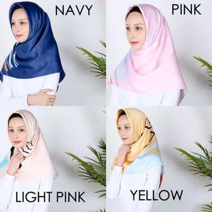 Jilbab Segi Empat Motif   Hijab Segi Empat Motif Garis