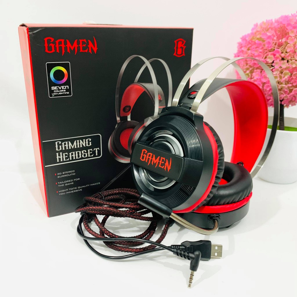 HEADPHONE GAMEN ROBOT GH-1100 ORIGINAL GAMING HANDSFREE 7 LED COLOUR