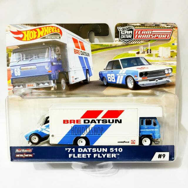 Hotwheels Team Transport 
BRE DATSUN '71 datsun 510 Fleet flyer