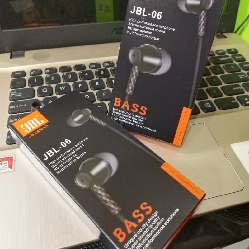Earphone JBL Super Bass HD Sound Headset JBL Multifuncion Button  [JBL-006]