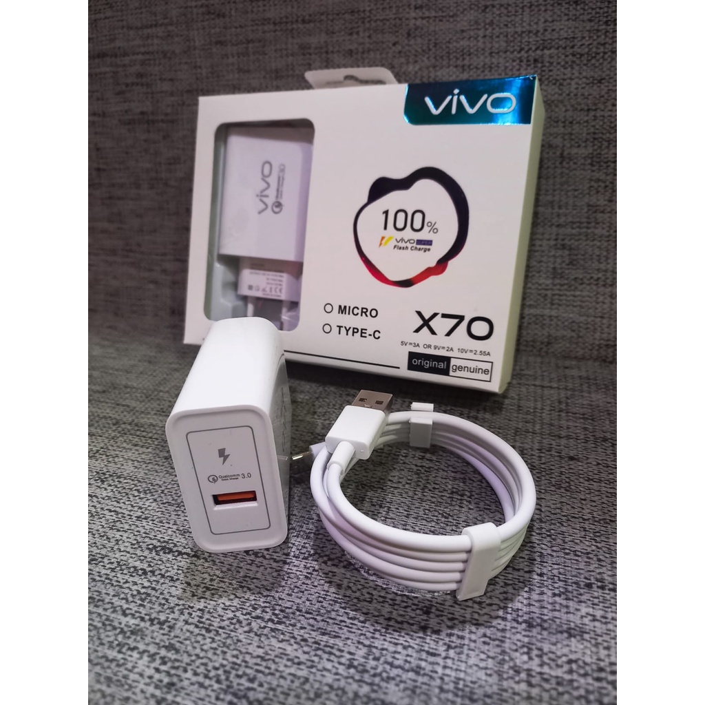 Charger Vivo Flash Charge Casan Vivo X70 Original Quality Travel Charger